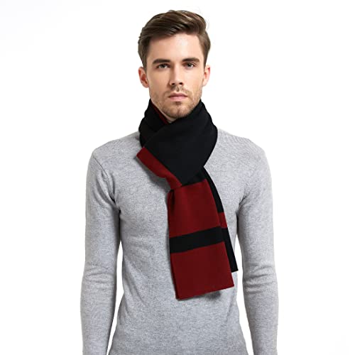 LanHong Men Winter Cashmere Scarf Wool Soft Warm Knitted Casual Scarves for Men