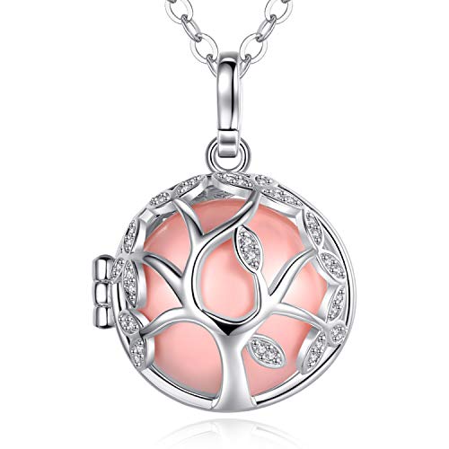 EUDORA Harmony Bola Good Luck Tree of Life Mexico Ball Pregnant Women Necklace 20mm Shiny Soft Chime Harmony Ball Pendant Mother39s Day Pregnantcy Gift 30 Chain