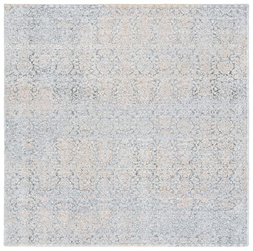 SAFAVIEH Webster Collection 2396 x 1039 GreyBeige WBS312G Distressed Premium Viscose Runner Rug