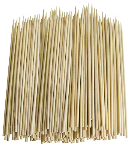 300 UltraThin Bamboo Skewers Perfect for Grilling Party Appetisers and More 12Inch