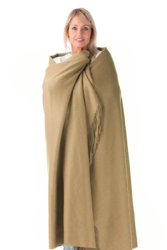 The Fishers Finery Cabernet Fringe Throw Blanket is made of 100 pure cashmere