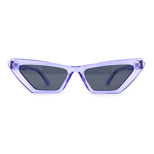 Womens Neon Pop Color 80s Squared Cat Eye Sunglasses