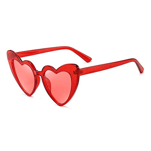 Dollger Heart Sunglasses for Women Retro Love Eyeglasses Vintage Cat Eye Glasses UV400