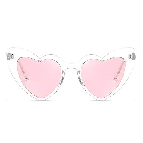 Dollger Heart Sunglasses for Women Retro Love Eyeglasses Vintage Cat Eye Glasses UV400