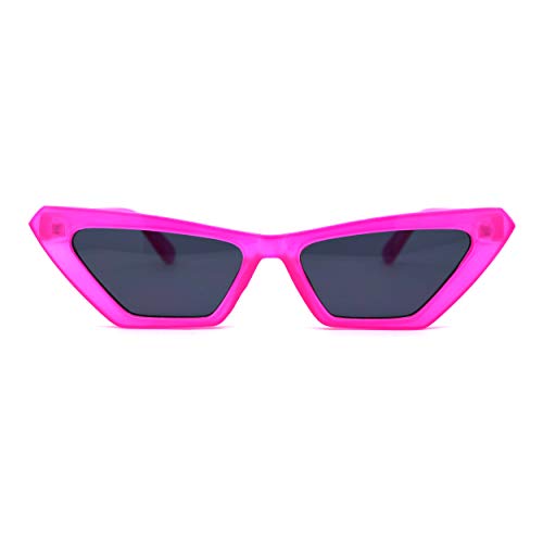 Womens Neon Pop Color 80s Squared Cat Eye Sunglasses