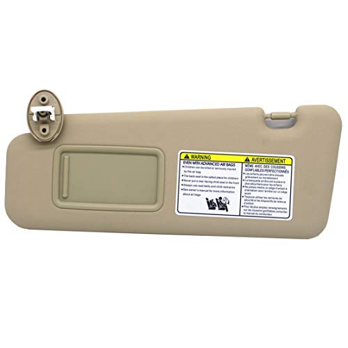 Ezzy Auto Beige Left Driver Side Sun Visor fit for Highlander 2008 2009 2010 2011 2012 2013 7432048500B0