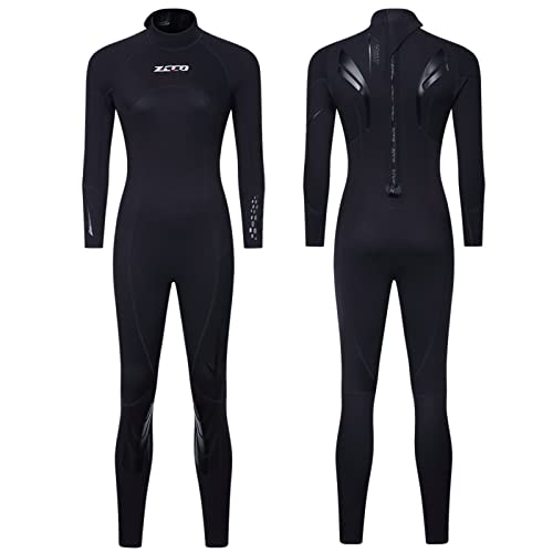 ZCCO Wetsuit 3mm Neoprene Wet Suit Full Body Long Sleeve Back Zip Diving Suit Thermal Suit for Water Sports Kayakboarding Surfing Snorkeling Scuba Diving Swimming