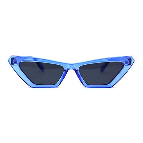 Womens Neon Pop Color 80s Squared Cat Eye Sunglasses