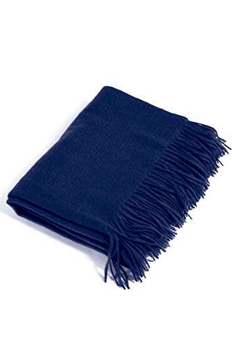 The Fishers Finery Cabernet Fringe Throw Blanket is made of 100 pure cashmere