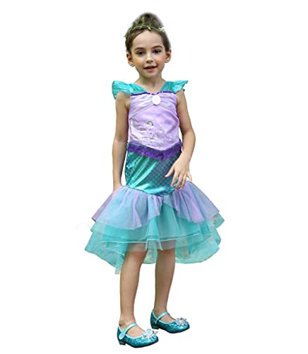 Dressy Daisy Girls39 Princess Mermaid Costume Dress Birthday Halloween Christmas Party Outfit Size 310