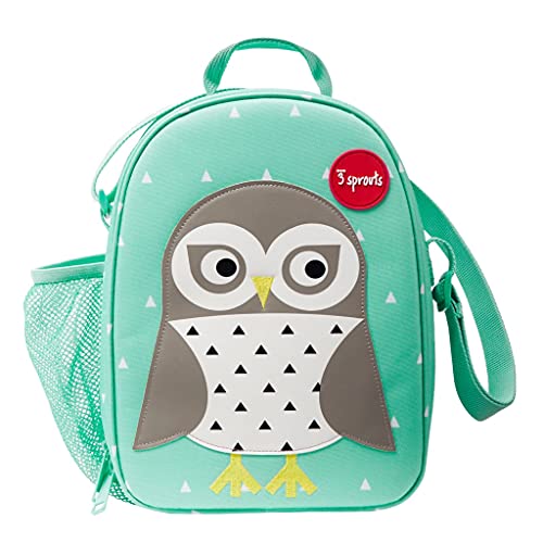 3 Sprouts Insulated Lunch Bag for Kids  Reusable Tote with Shoulder Strap Handle and Pockets Deer