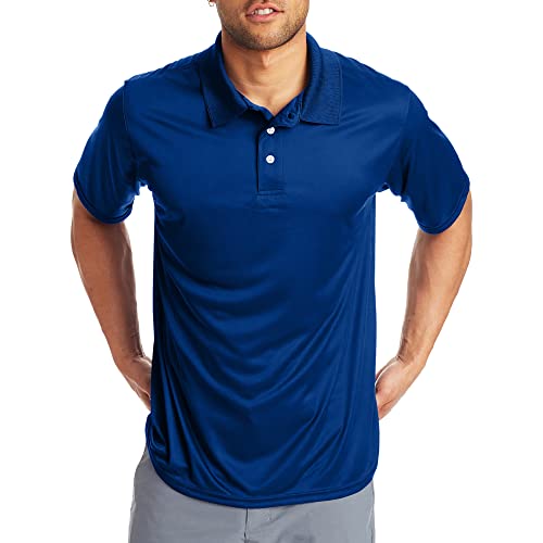 UPF 50 Sun Protection Jersey Knit Shirt from Hanes Mens Cool DRI MoistureWicking Performance Polo