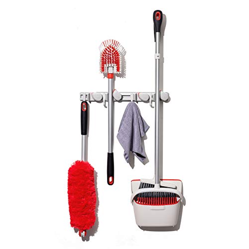 OXO Good Grips WallMounted Mop and Broom Organizer