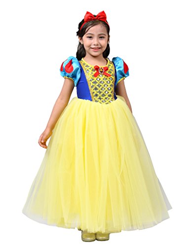 Dressy Daisy Girls Princess Dress Up Costumes with Headband Halloween Fancy Dress Size 312