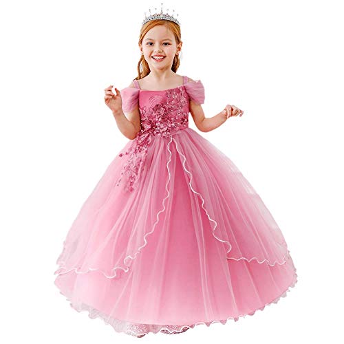 Dressy Daisy Girls Special Occasion Dresses Prom Gown Wedding Flower Girl Pageant Dress Sequined Applique