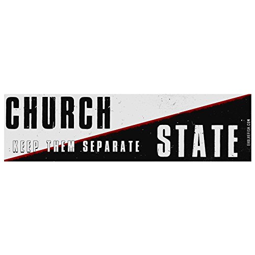 EvolveFISH Church and State Keep Them Separate Bumper Sticker  11 x 3