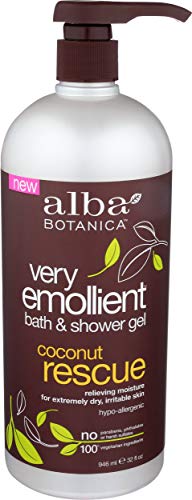 Alba Botanica Very Emollient Bath and Shower Gel Coconut Rescue 32 Ounce