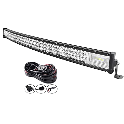 AUXTINGS 22 inch 56 cm 270W Curved LED Light Bar 7D Lens Spot Flood Combo Beam Triple Row LED Work Diving Lights for Off Road ATV AWD SUV 4WD 4x4 Pickup12V 24V Waterproof