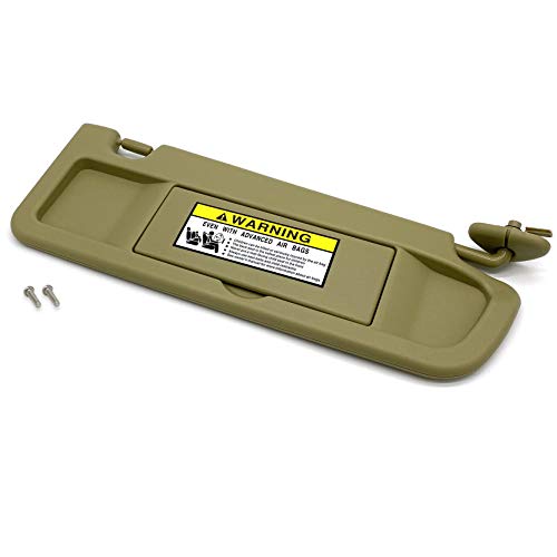 Ezzy Auto Beige Right Passenger Side Sun Visor for Civic 0611 EX LX Sedan SI Coupe 83280SNAA01ZA