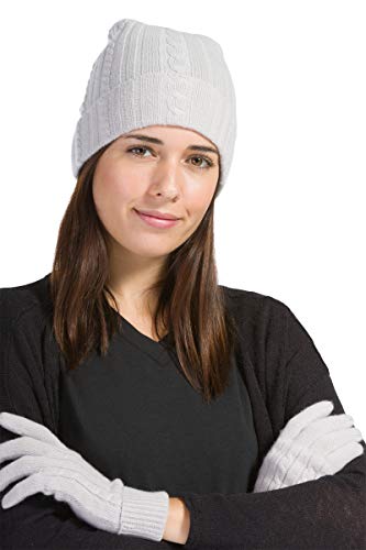 Fishers Finery Womens 100 Pure Cashmere Beanie and Gloves in Stunning Gift Box