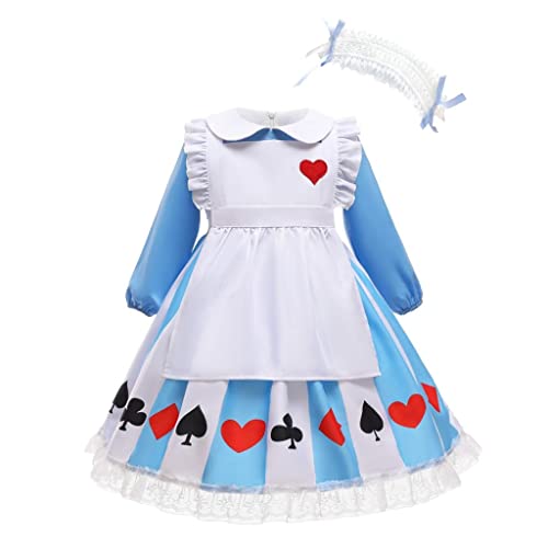 Dressy Daisy Fancy Wonderland Costume Dress Up Set for Toddler  Little Girls Halloween Party Outfit with Apron  Headband