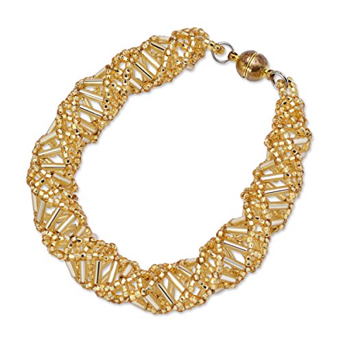 EvolveFISH DNA Gold Beaded Bracelet  9 12 Long