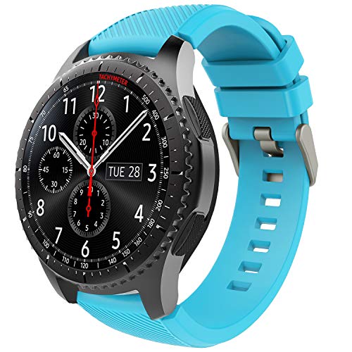 TiMOVO Band Compatible with Samsung Gear S3 FrontierGalaxy Watch 3 45mmGalaxy Watch 46mm 22mm Soft Silicone Strap fit S3 ClassicHuawei Watch GT3 46mmGTGT2 46mmTicwatch Pro 3 Army Green