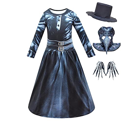 Dressy Daisy Plague Doctor Halloween Costume for Toddler Boys Little Kids with Horror Bird Mask Gloves and Hat