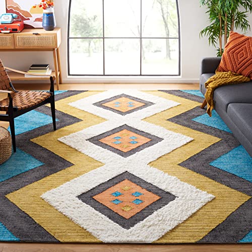 SAFAVIEH Kenya Collection 239 3 x 839 BlackIvory KNY277Z Handmade Southwestern Wool Entryway Foyer Living Room Bedroom Runner Rug