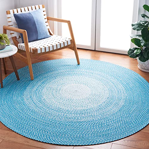 SAFAVIEH Braided Collection 539 x 839 Oval BRA220F Handmade Farmhouse Entryway Foyer Living Room Bedroom Kitchen Area Rug